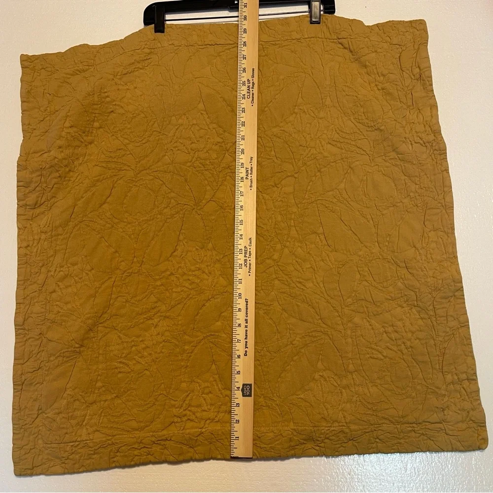 POTTERY BARN Matelasse Golden Yellow Euro Sham